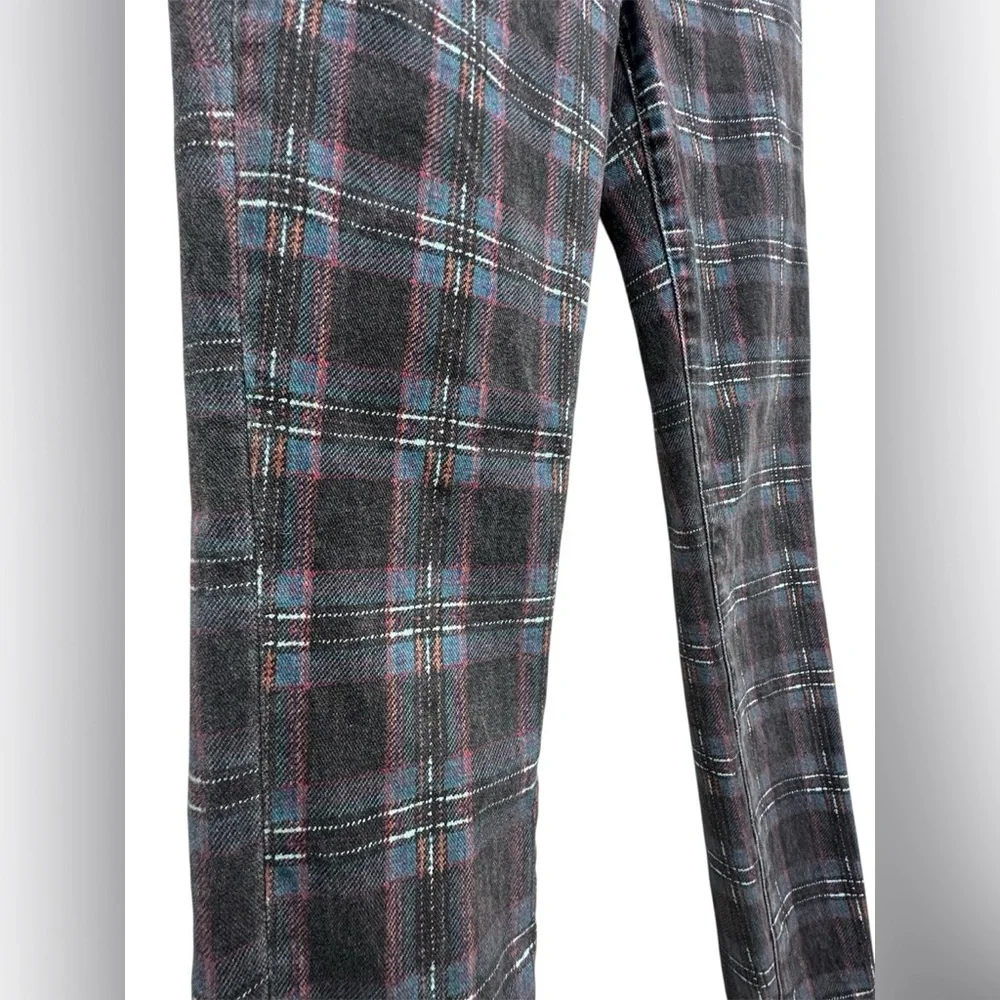Paige Women’s 27 Denim Plaid Skinny Cotton Elastine Pockets Hoxton Ankle - Picture 5 of 9